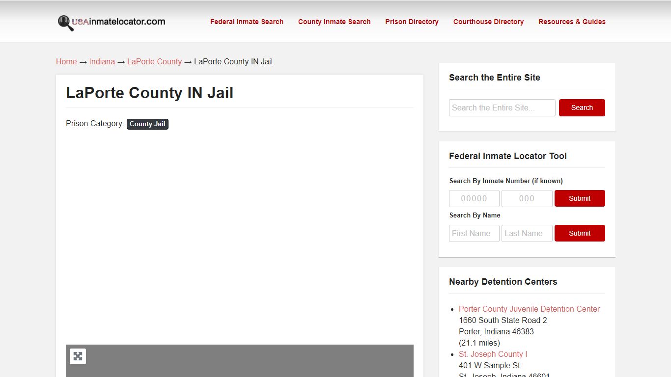 LaPorte County IN Jail | USA Inmate Locator